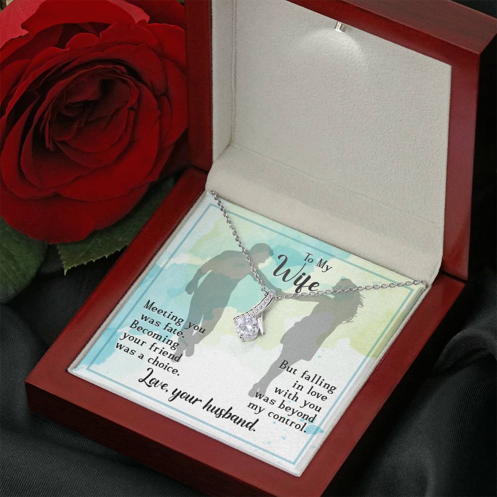 To My Wife Necklace with Message Card, Gift from Husband