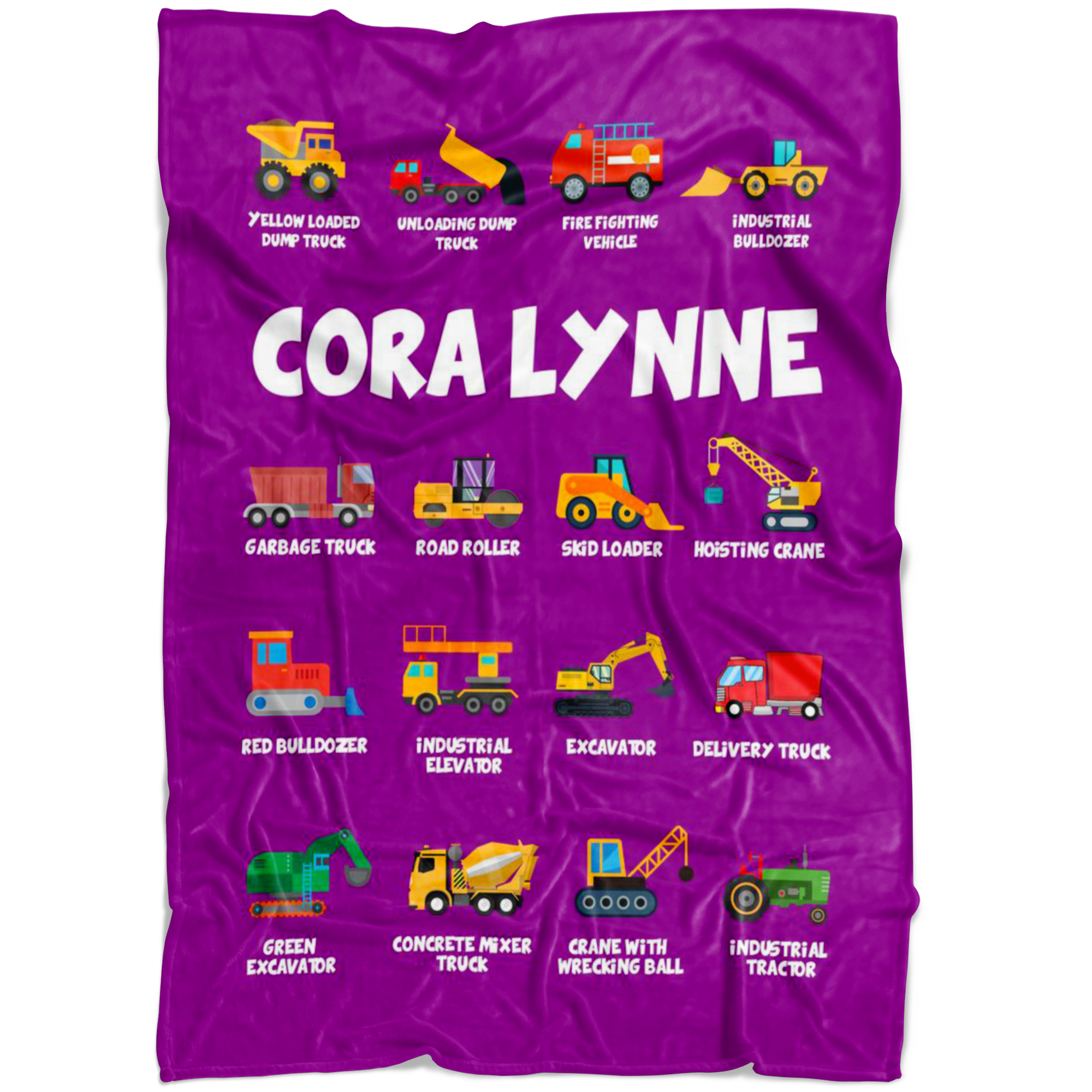 Cora Lynne Construction Blanket Purple