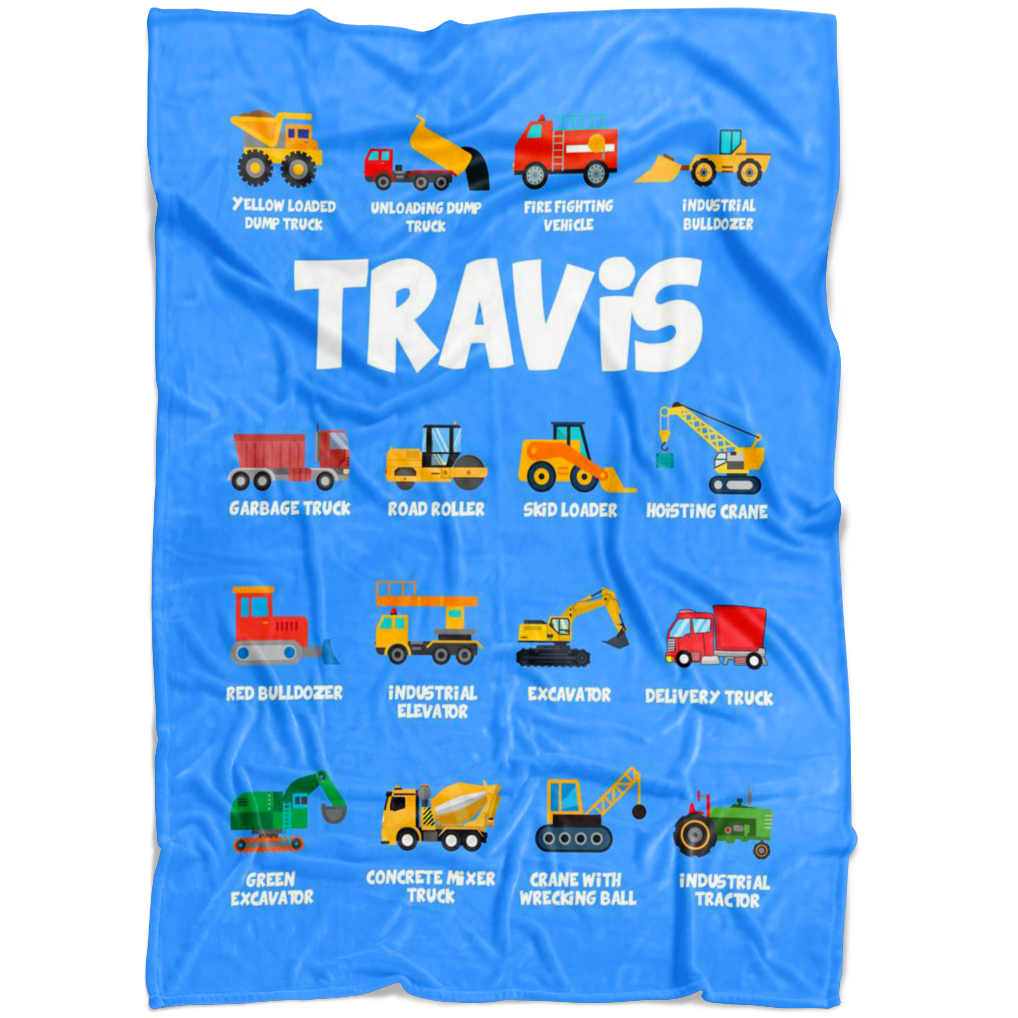 Travis Construction Blanket Blue