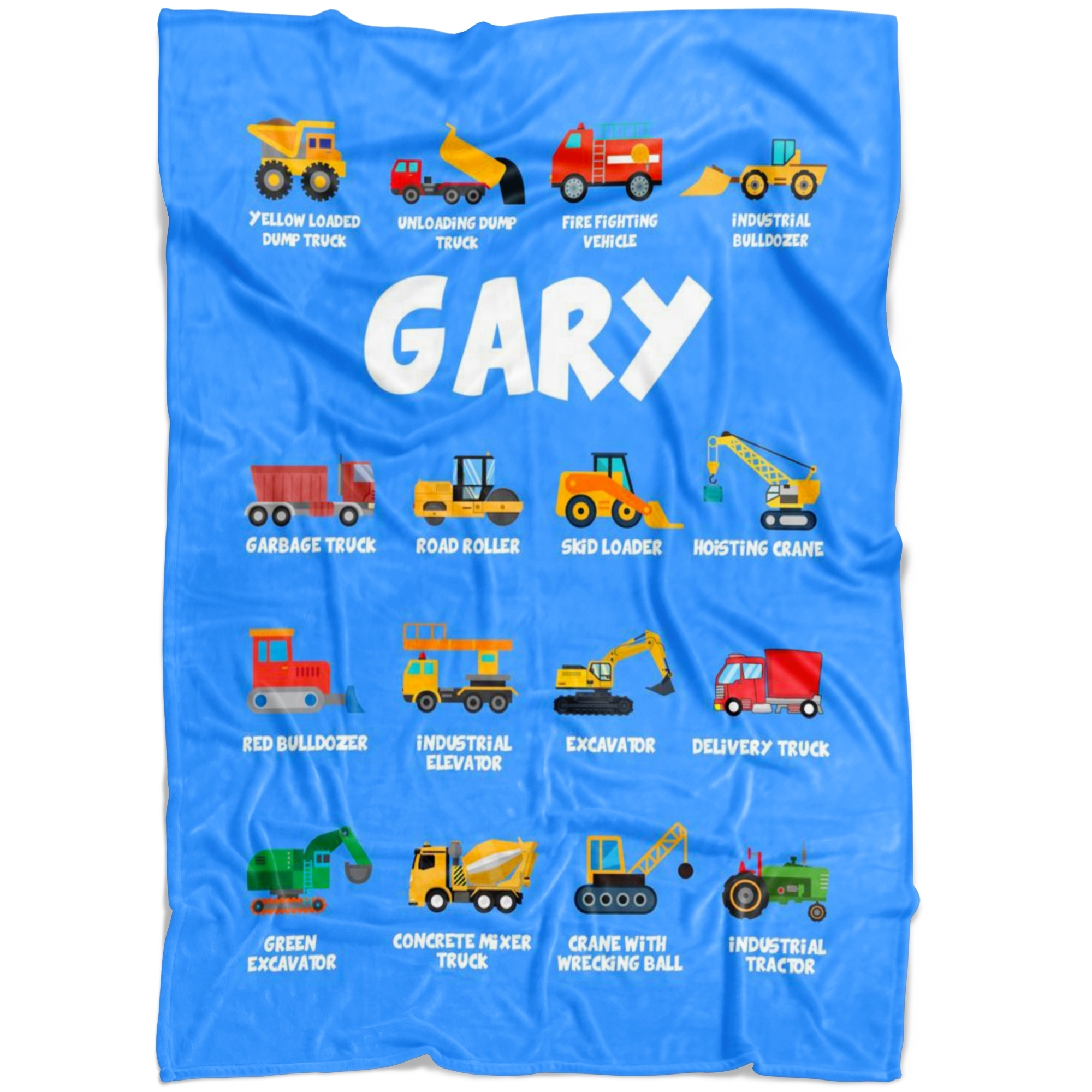 Gary Construction Blanket Blue