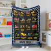 Personalized Custom Blankets with Construction Vehicles
