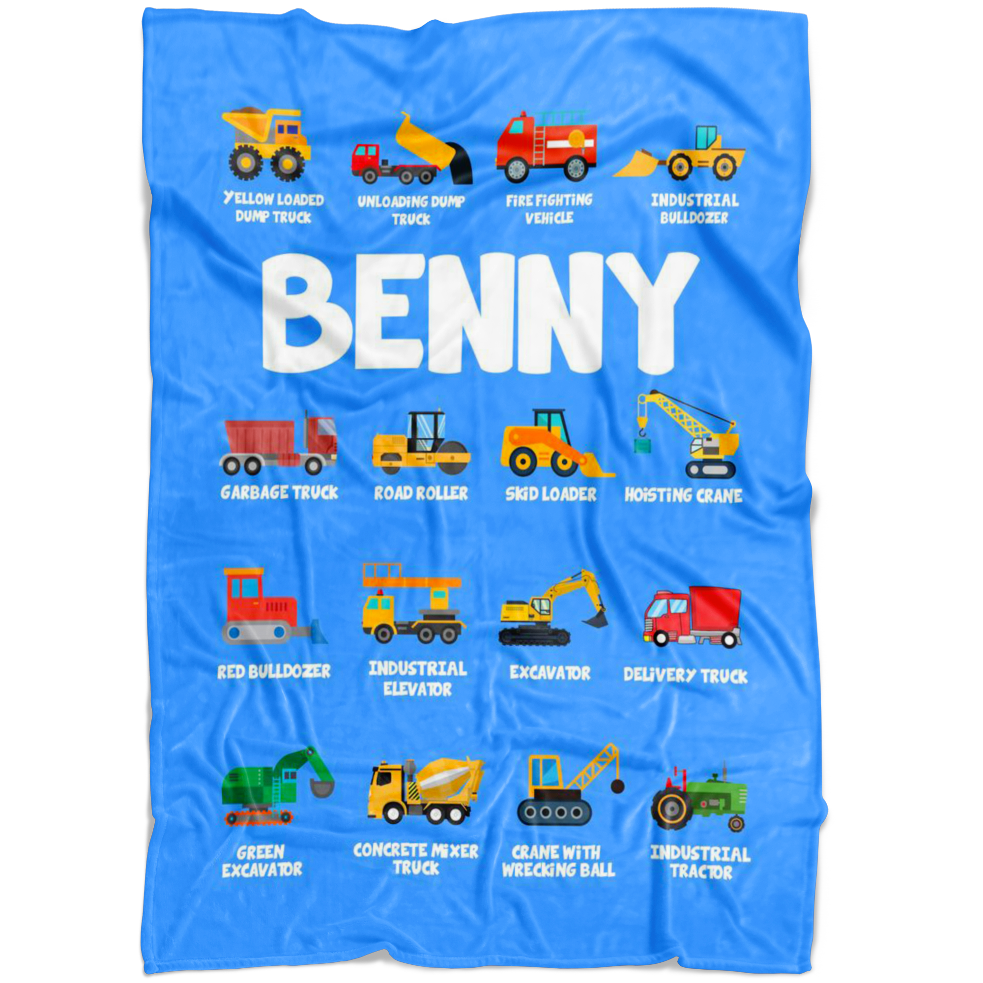 Benny Construction Blanket Blue