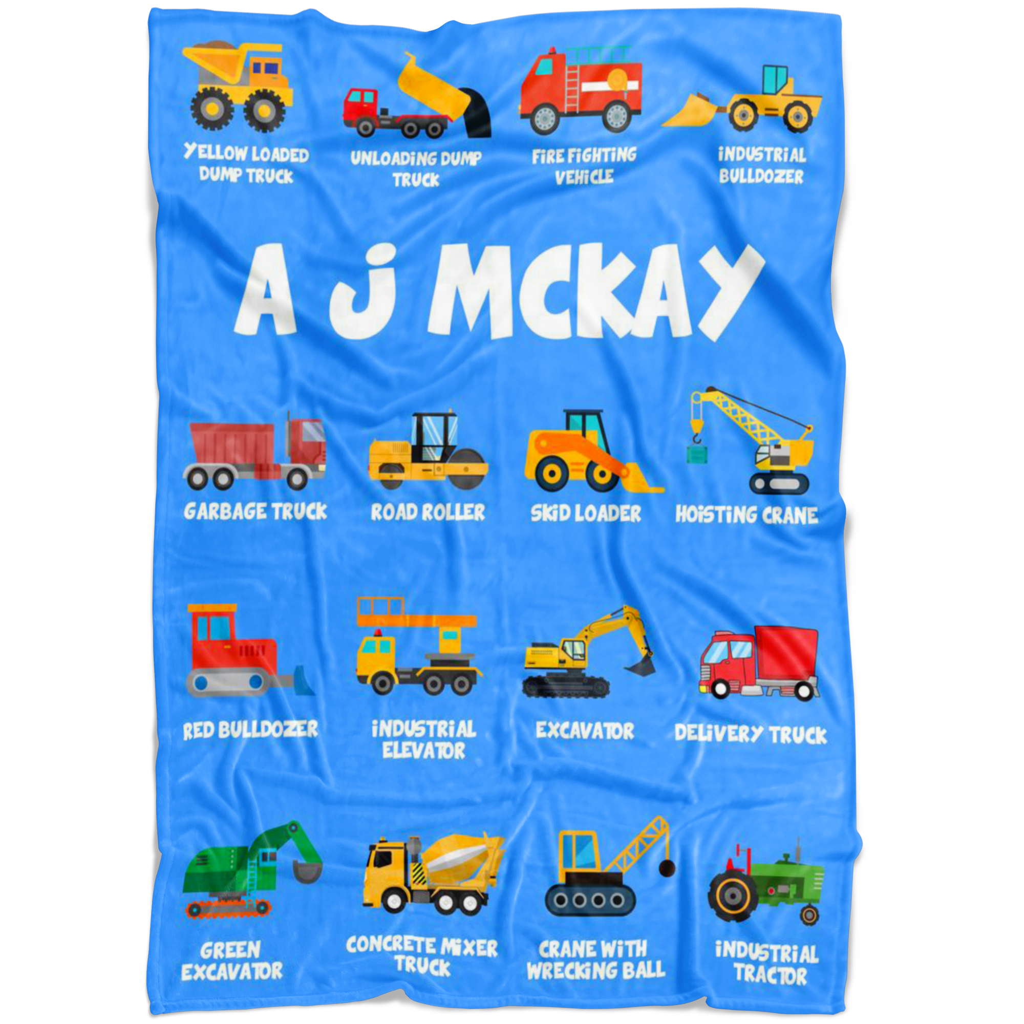 A J McKAY Construction Blanket Blue