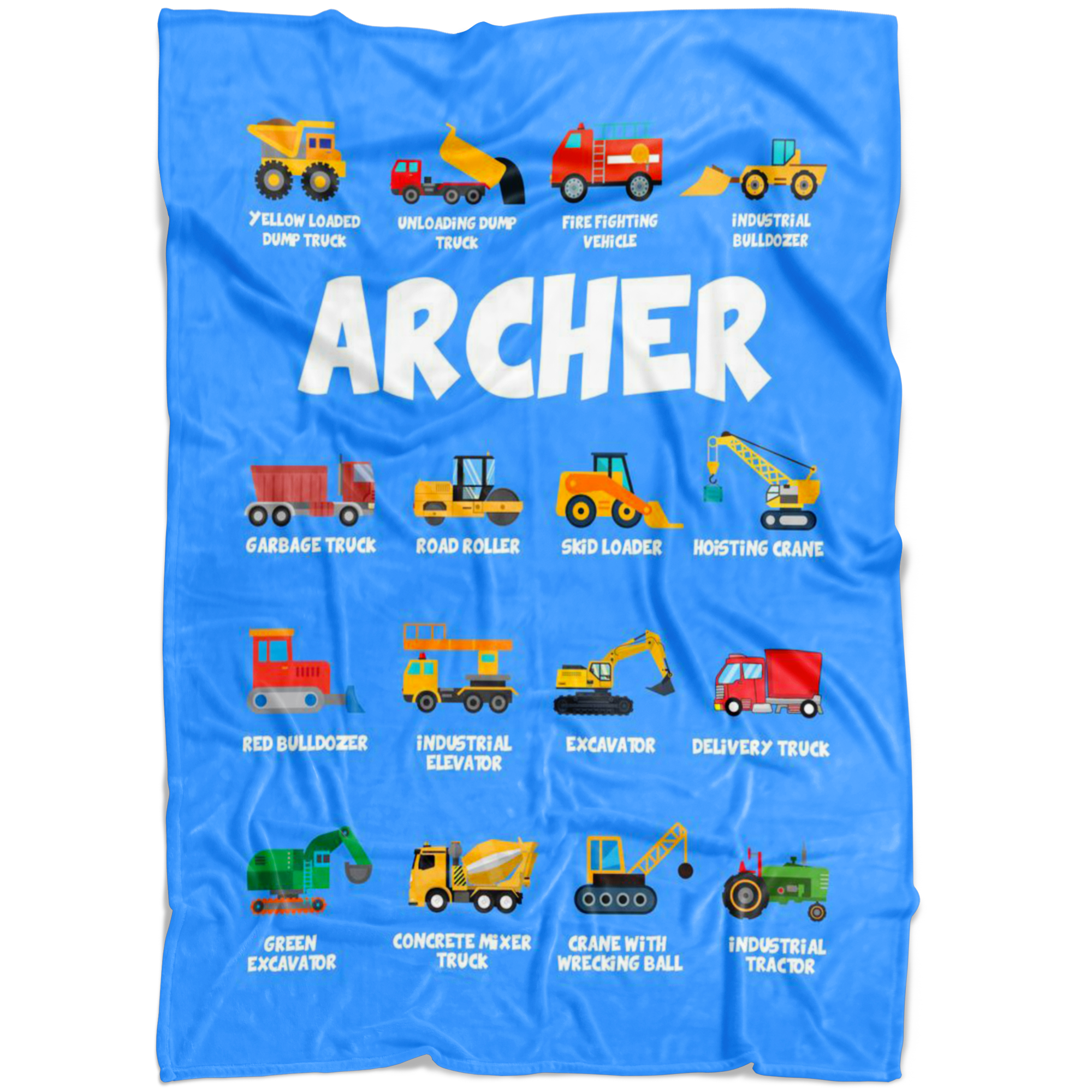 Archer Construction Blanket Blue