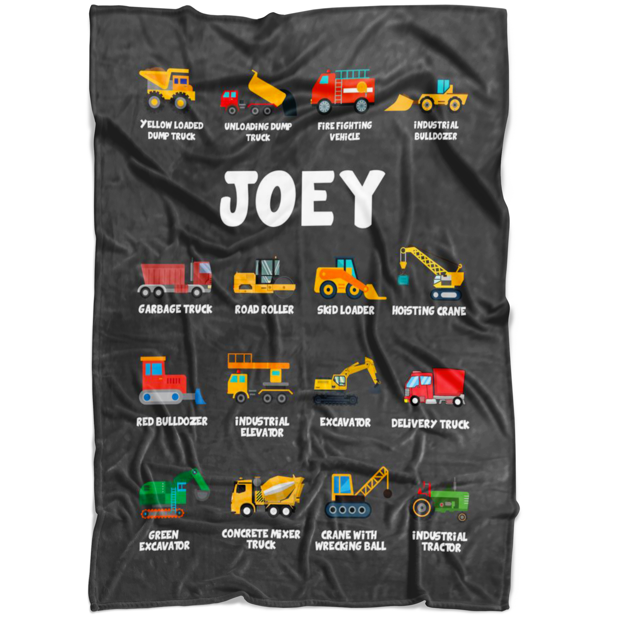 Joey Construction Blanket Grey