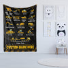 Personalized Custom Blankets with Construction Vehicles