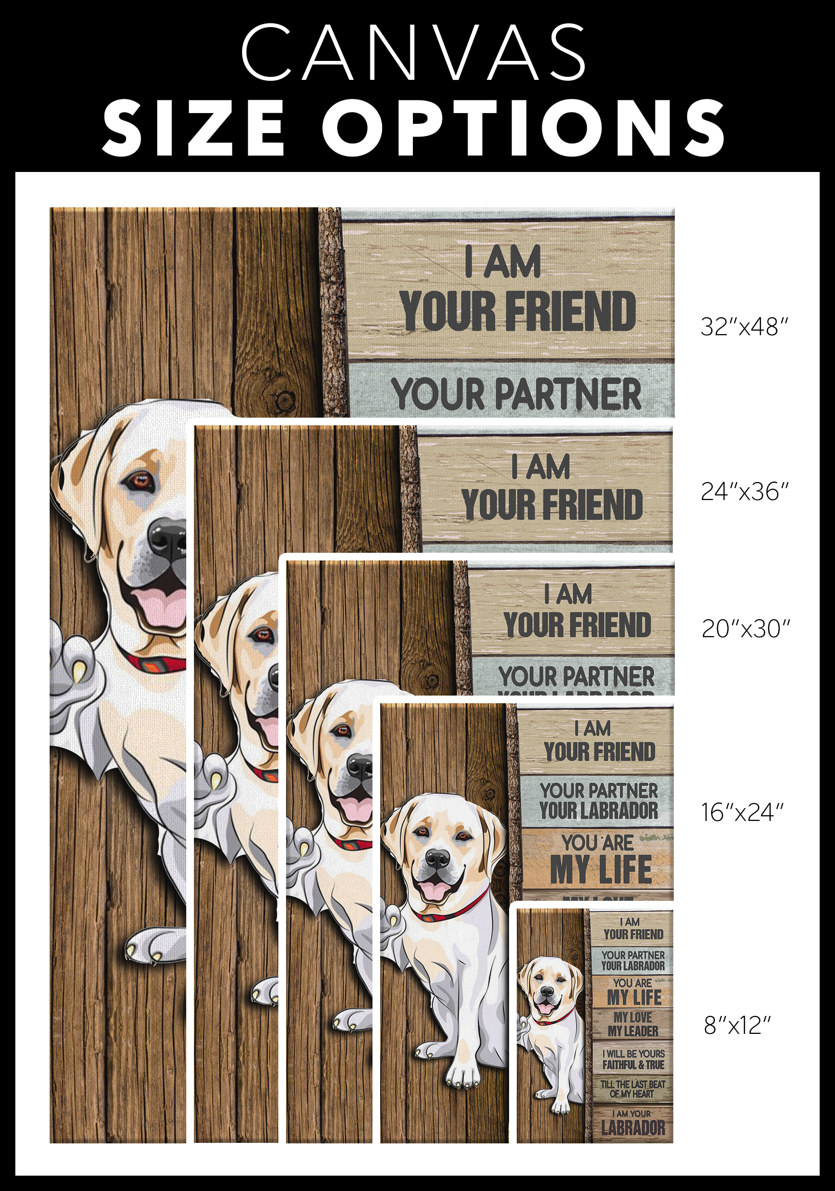 I Am Your Friend, Your Partner, Your Dog - Custom Wall Art