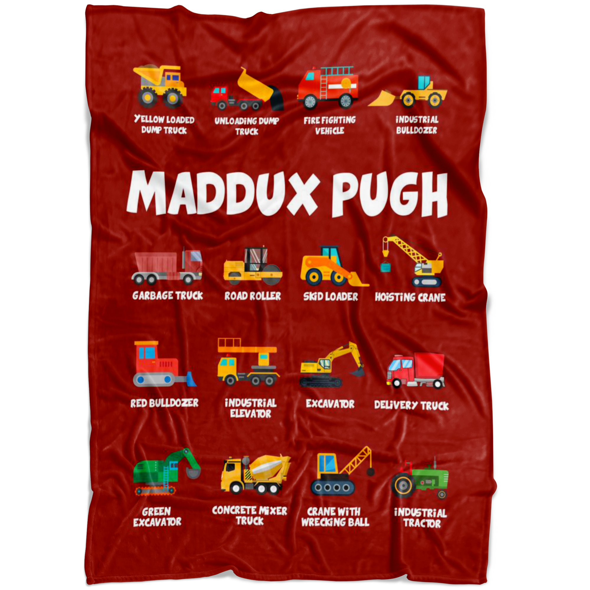 Maddux Pugh Construction Blanket Red