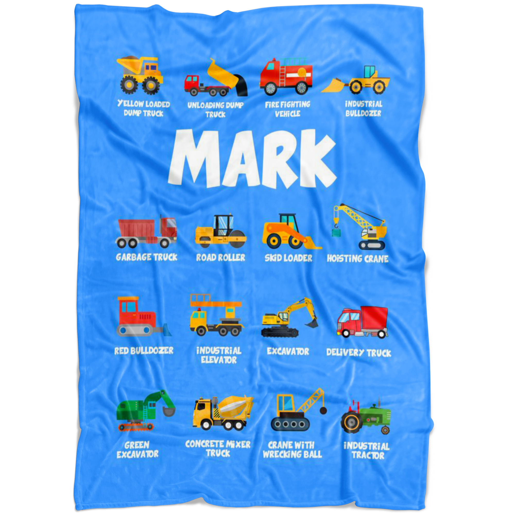 Mark Construction Blanket Blue