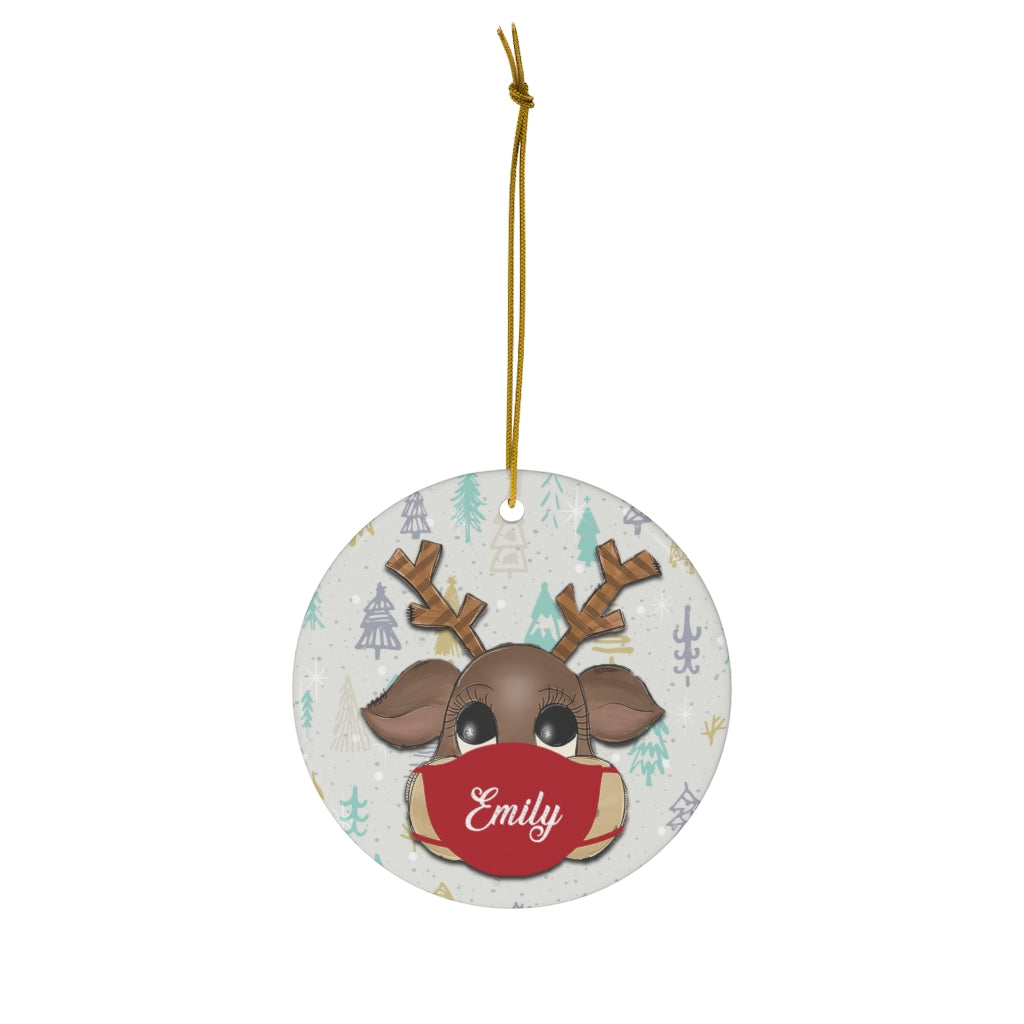 Personalized Kids Name Christmas Ceramic Ornaments