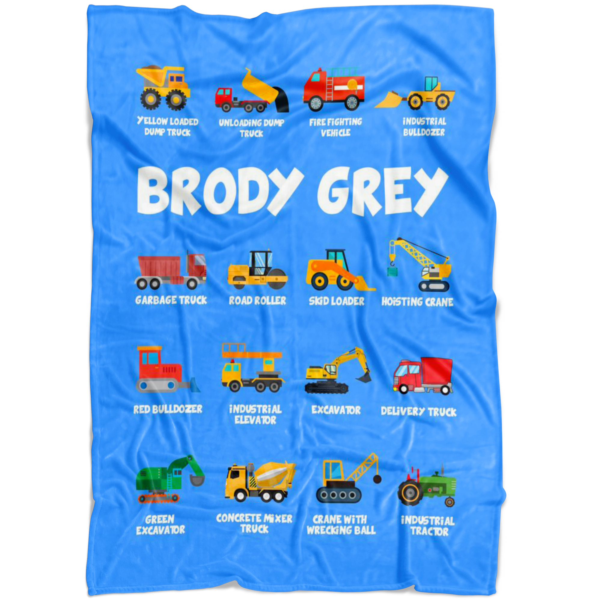 Brody Grey Construction Blanket Blue