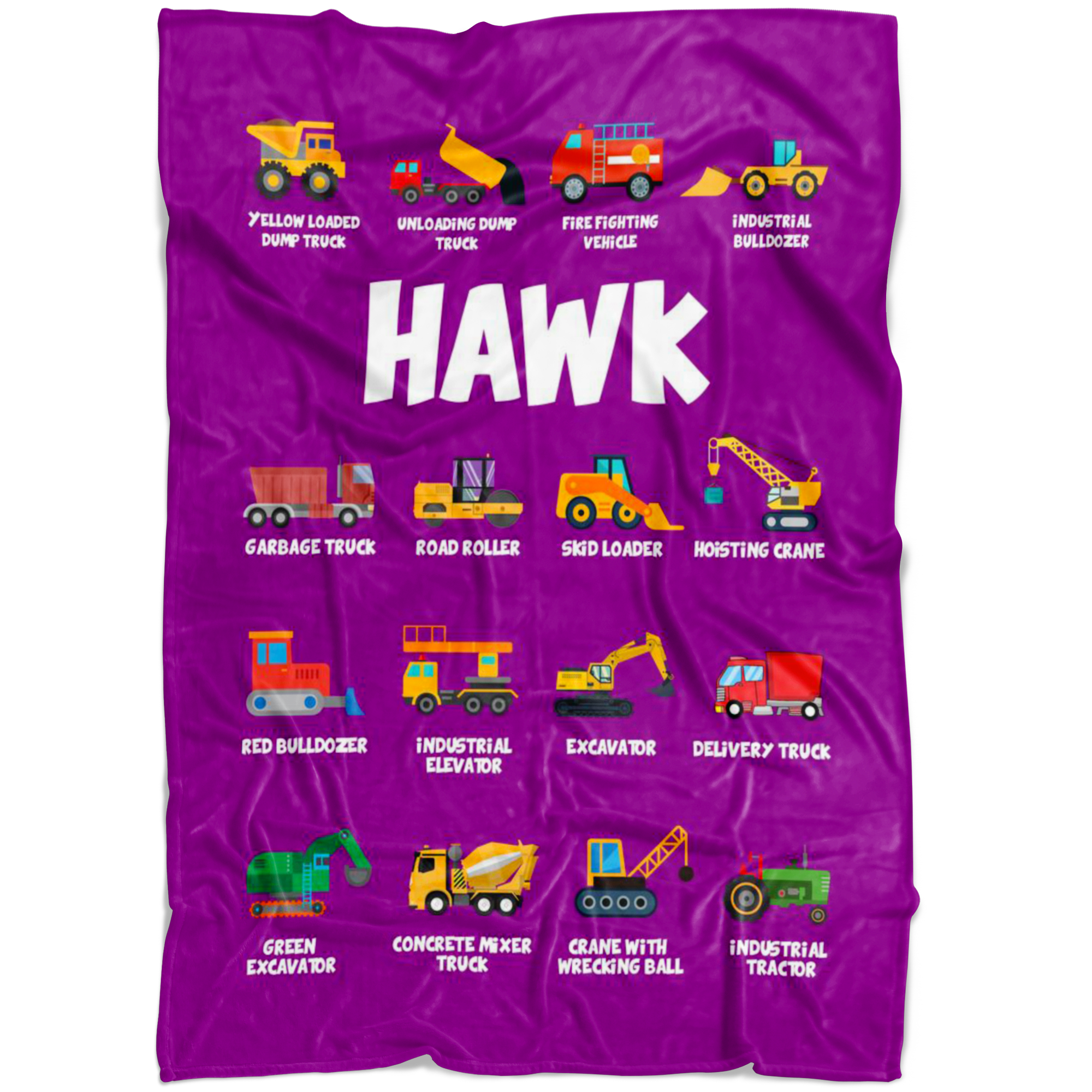 Hawk Construction Blanket Purple