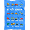 Beau's Blanky Construction Blanket Blue