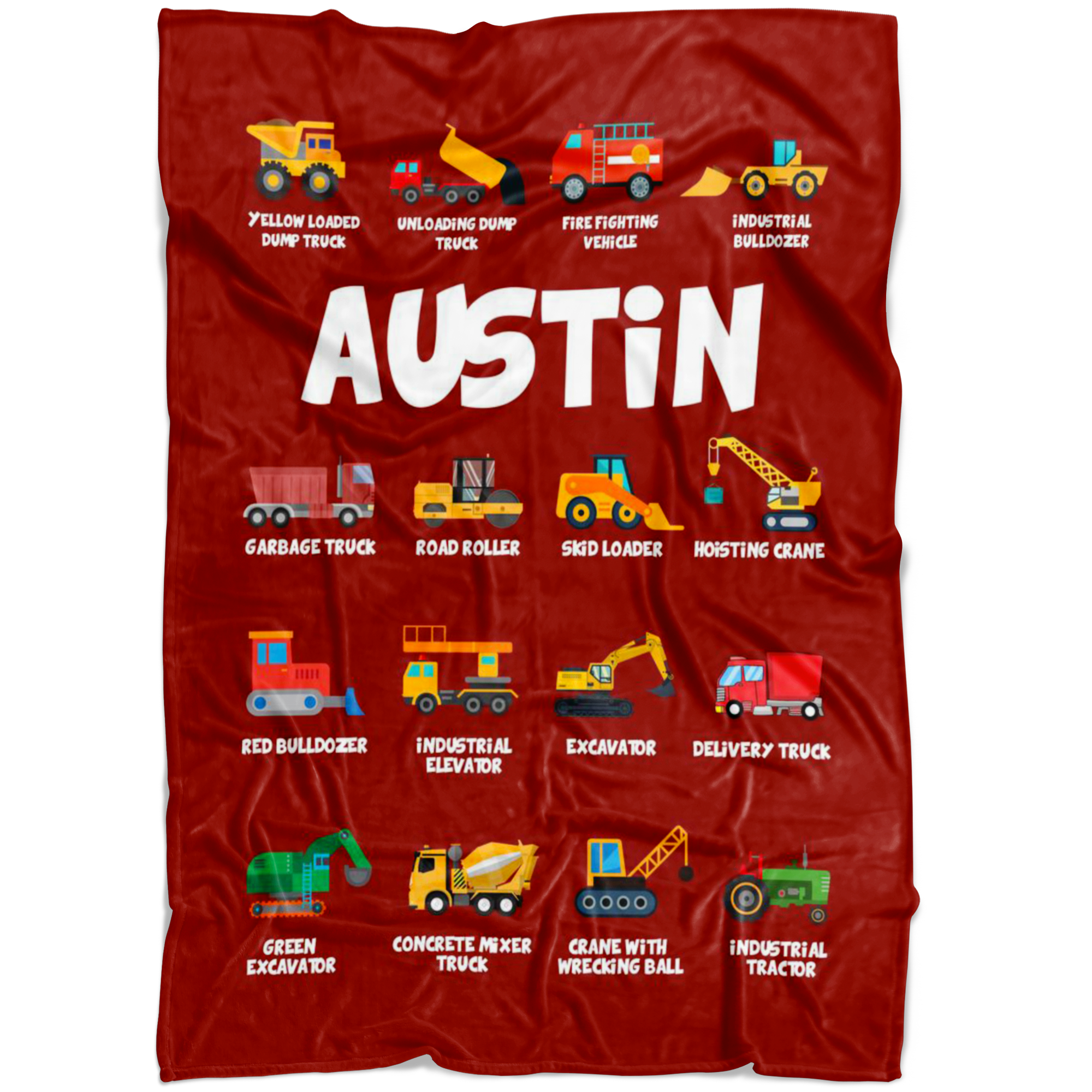 Austin Construction Blanket Red