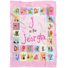 Personalized Name ABC Blanket for Babies & Girls - J for Jeorgia