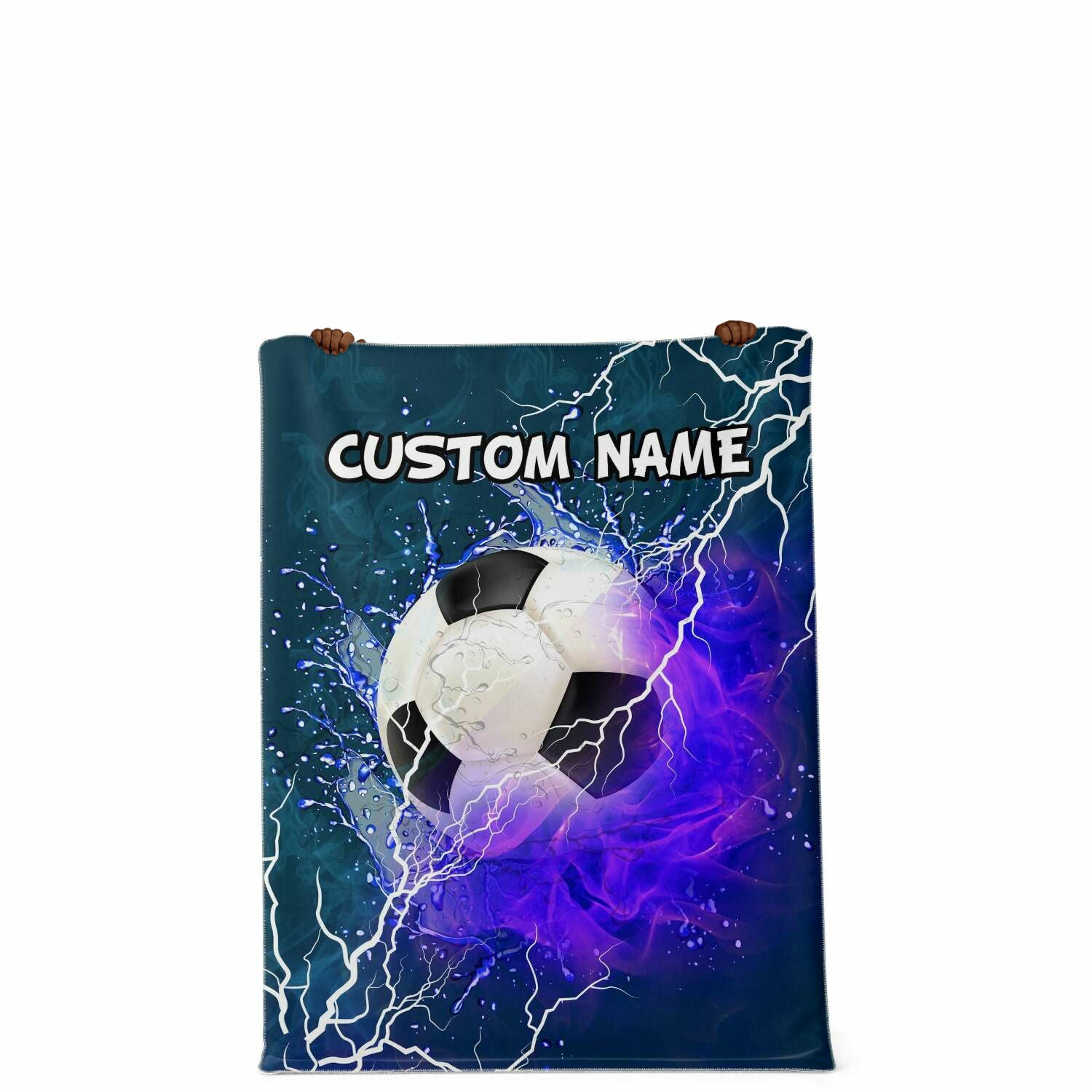Personalized Name Soccer,Football Blanket, Custom Name Sports Blanket for Boys & Girls