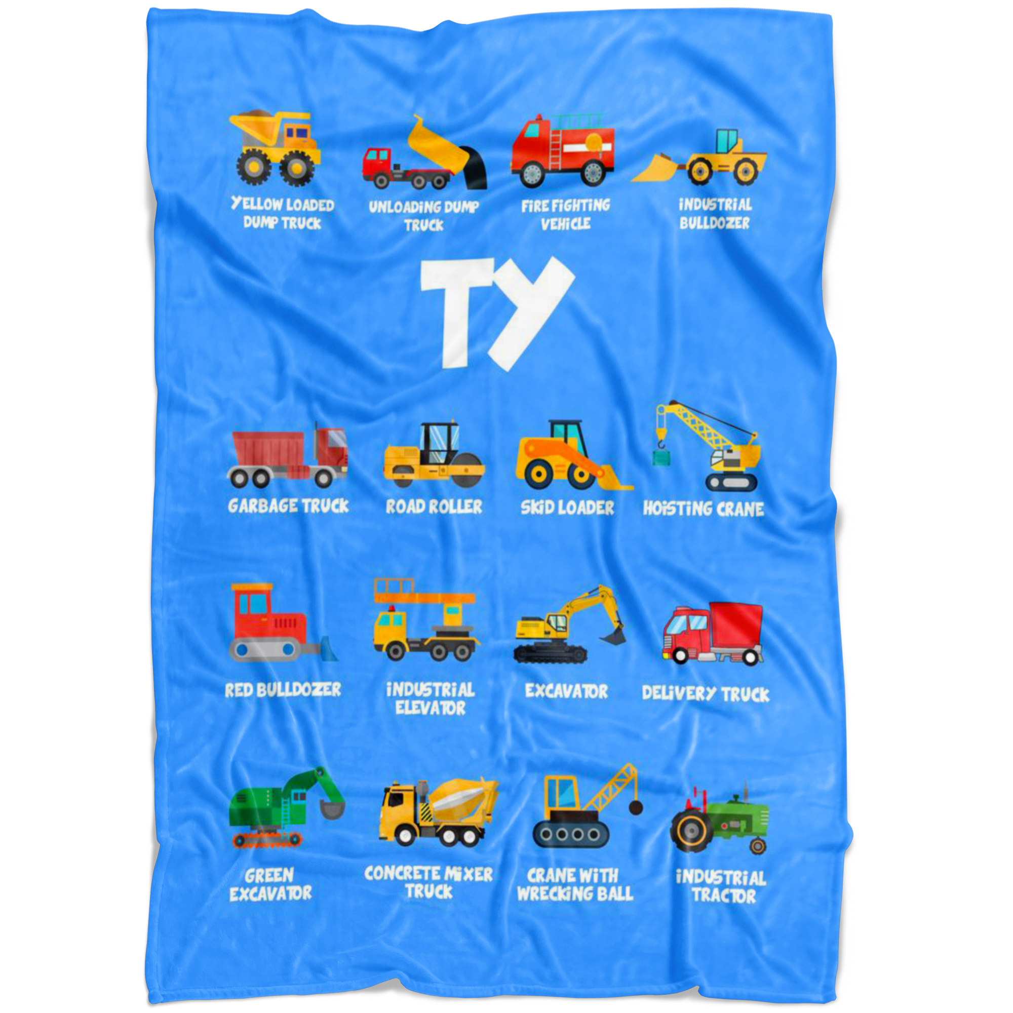 Ty Construction Blanket Blue