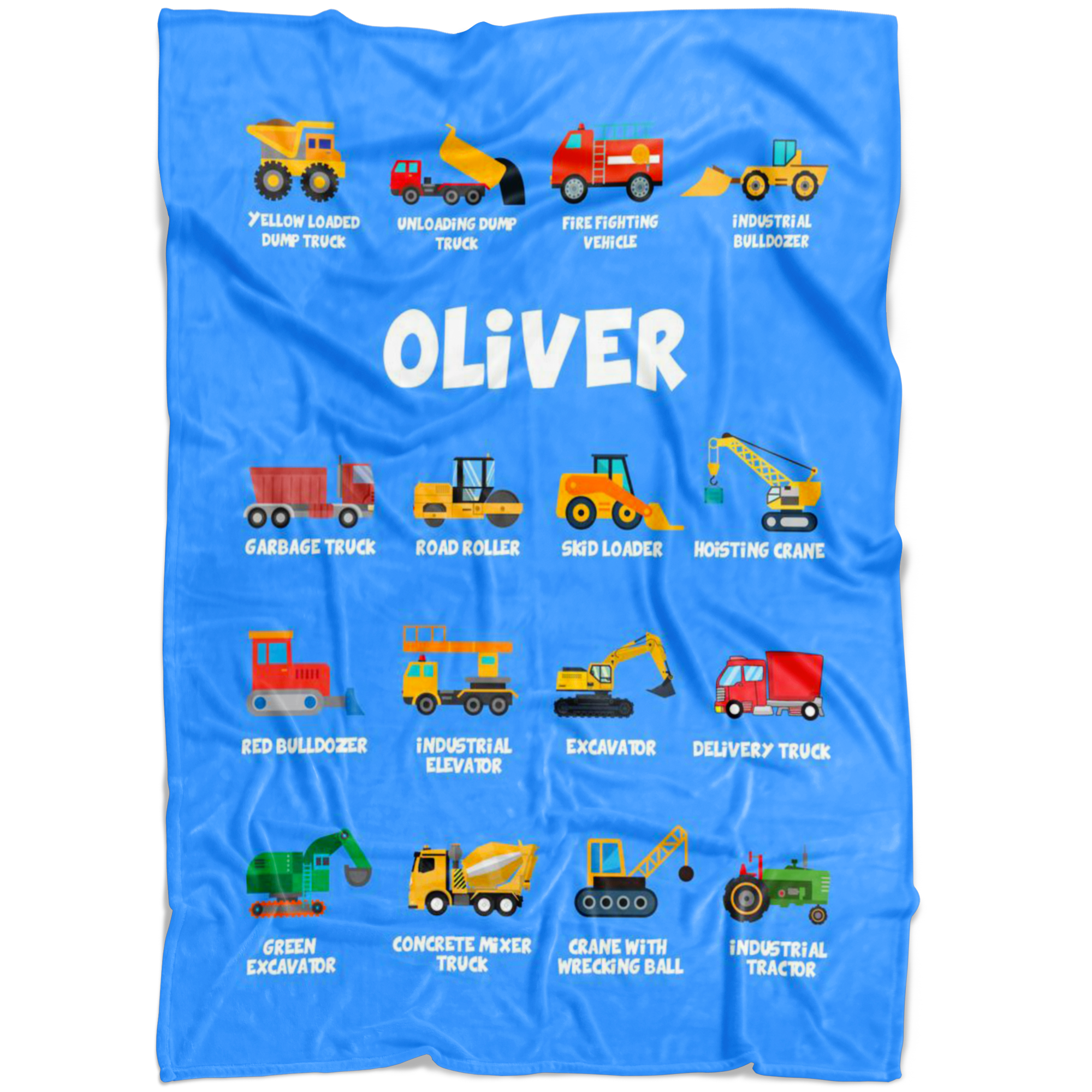 Oliver Construction Blanket Blue