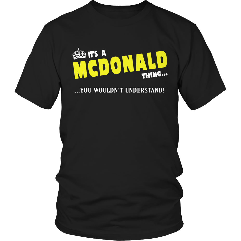 It's A McDonald Thing, You Wouldn't Understand