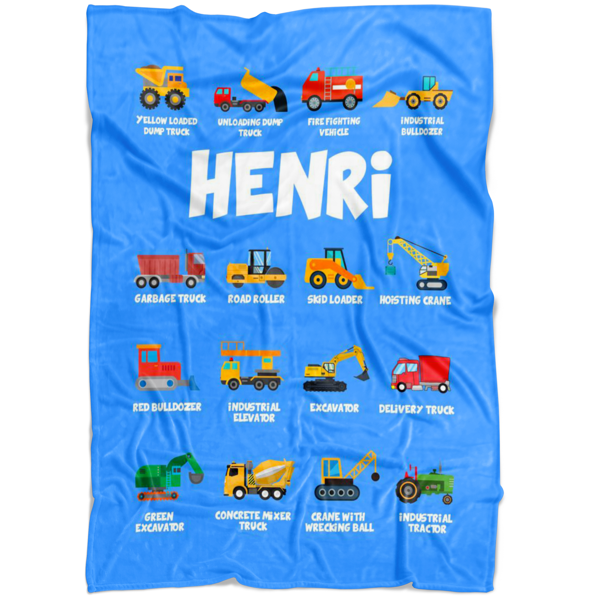 Henri Construction Blanket Blue