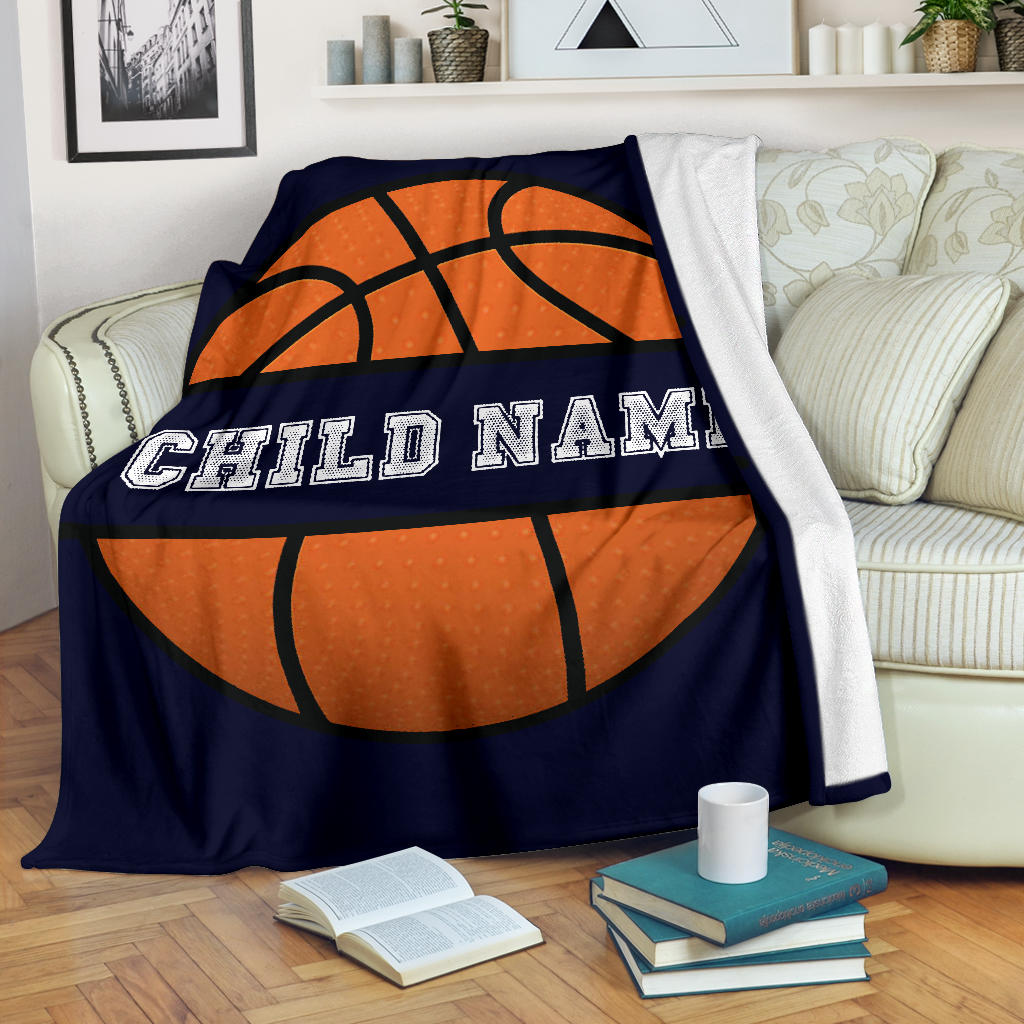 Personalized Name Basketball Premium Boys Blanket
