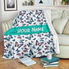 Personalized Name Butterflies Blanket for Girls & Boys, Children Blanket