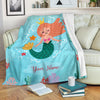 Personalized Name Mermaid Blanket for Girls