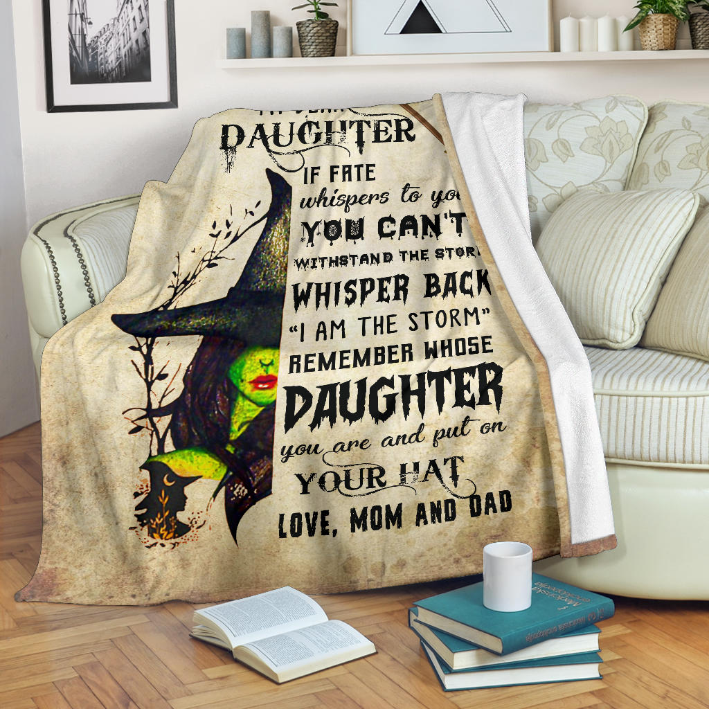 My Dear Daughter, Premium Fleece Blanket Gift from Mom & Dad to Daughter