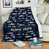 Personalized Name Shark Blanket for Kids