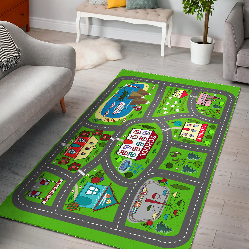 City Streets Car Play Mat For Kids, Activity Rug for Boys, Girls Toddlers