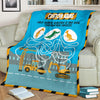 Personalized Name, Educational, Learning Help Animal Builders to Find Their Construction Vehicles Blanket for Kids, Maze Blanket for Boys & Girls