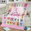 Load image into Gallery viewer, Personalized Name ABC Blanket for Babies &amp; Girls