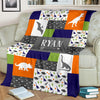 Load image into Gallery viewer, Personalized Dinosaur Blanket for Kids, Boys &amp; Girls