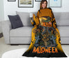 Load image into Gallery viewer, Scary Pumpkin Halloween Sleeve Blanket