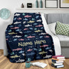 Personalized Name Shark Blanket for Kids