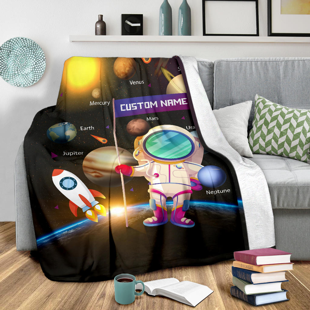 Personalized Name Solar System, Planets Blanket