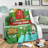 Personalized Name Farm & Tractor Blanket for Kids