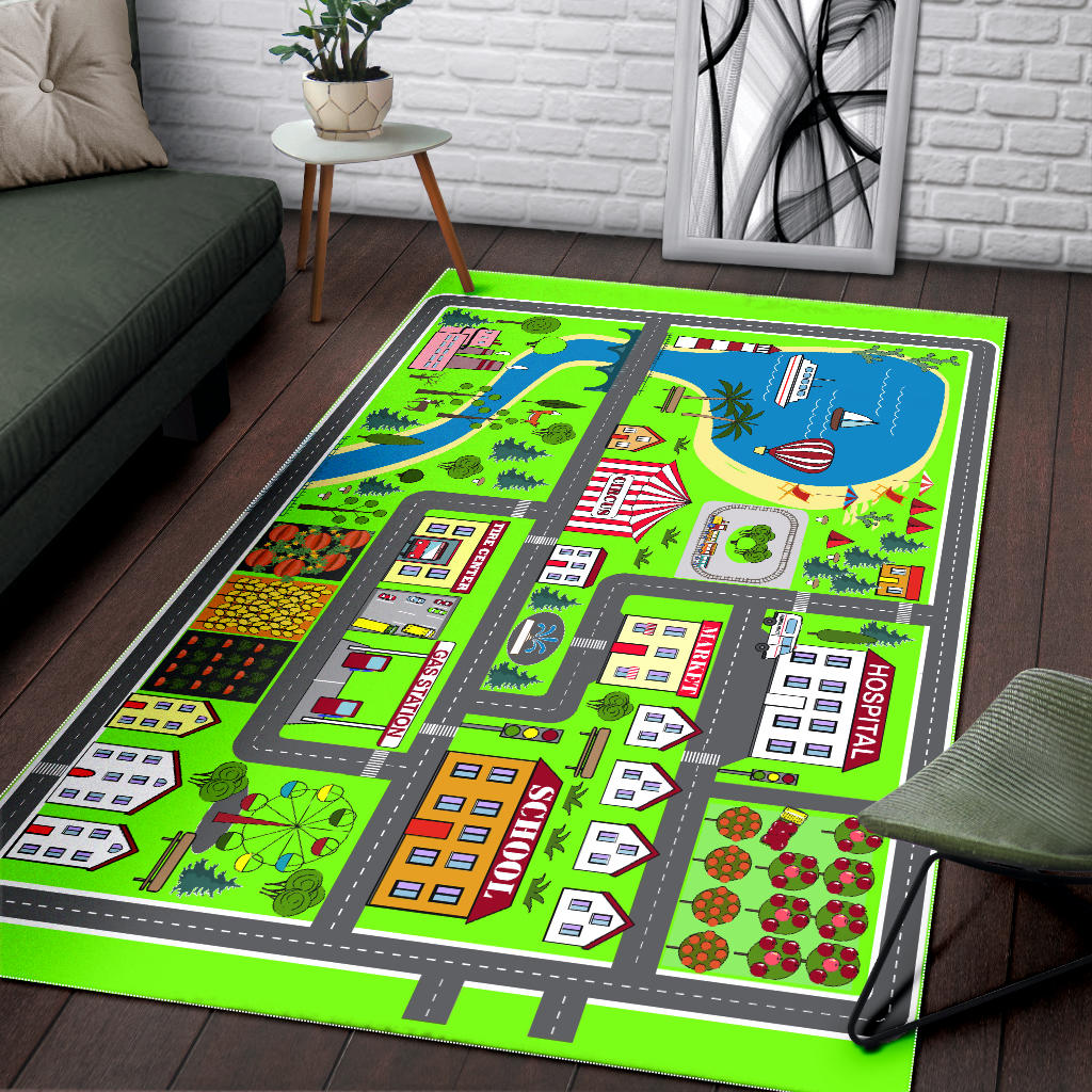 Car Play Mat For Kids, Activity Rug for Boys, Girls Toddlers