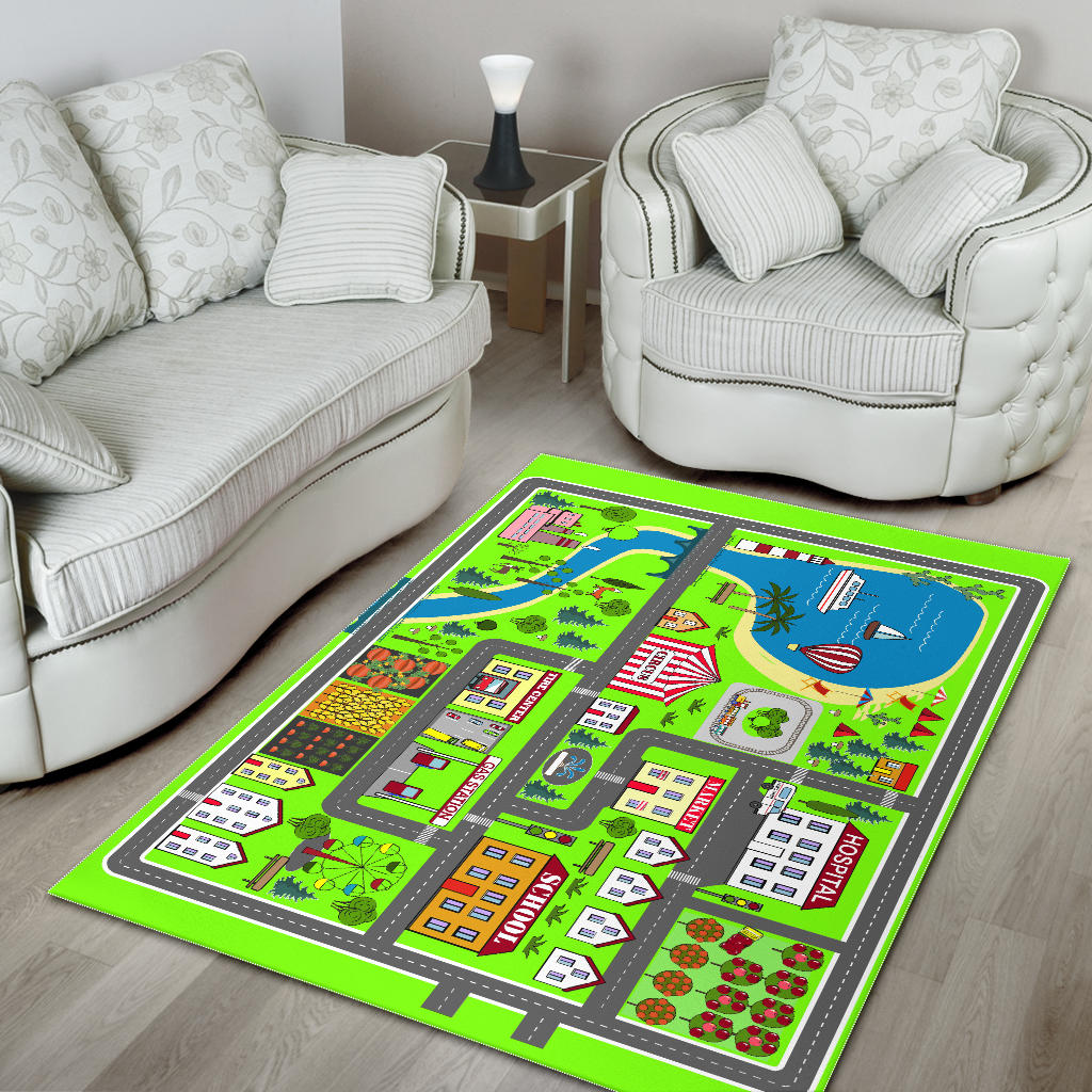 Car Play Mat For Kids, Activity Rug for Boys, Girls Toddlers