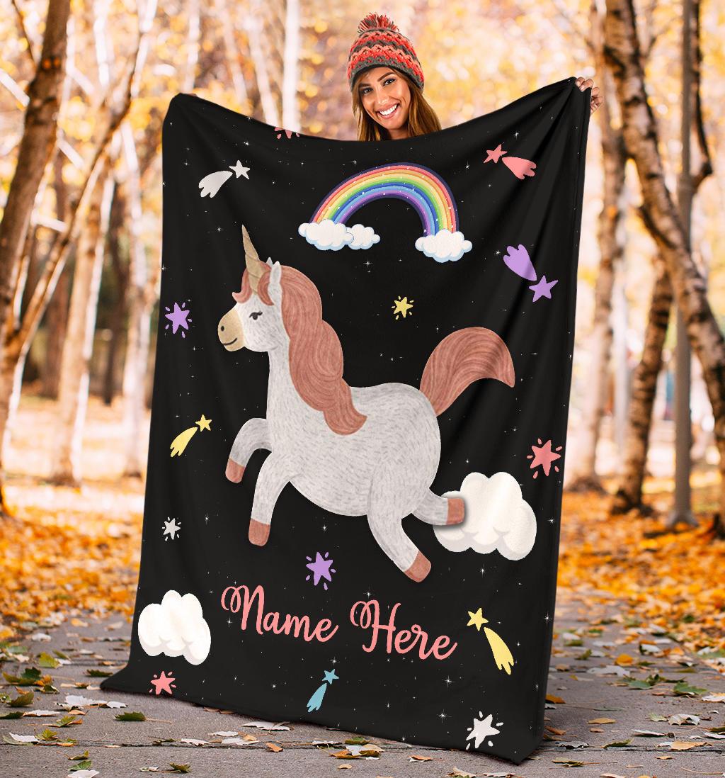 Personalized Name Magical Unicorn Blanket for Babies & Girls - Multistyle