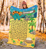 Load image into Gallery viewer, Personalized Name, Educational, Learning Help Dinosaur to Find a Way to Her Eggs Blanket for Kids, Boys &amp; Girls Maze Blanket