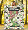 Load image into Gallery viewer, Personalized Name Dino Roar Dinosaur Blanket for Boys &amp; Girls