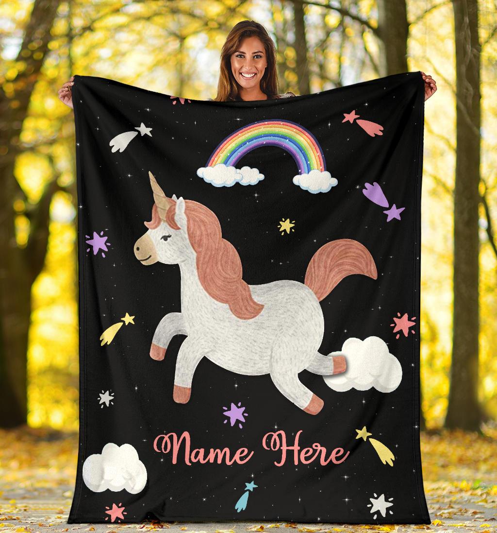 Personalized Name Magical Unicorn Blanket for Babies & Girls - Multistyle