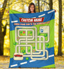Personalized Name, Educational, Learning Park Your Car Blanket for Kids, Maze Blanket for Boys & Girls