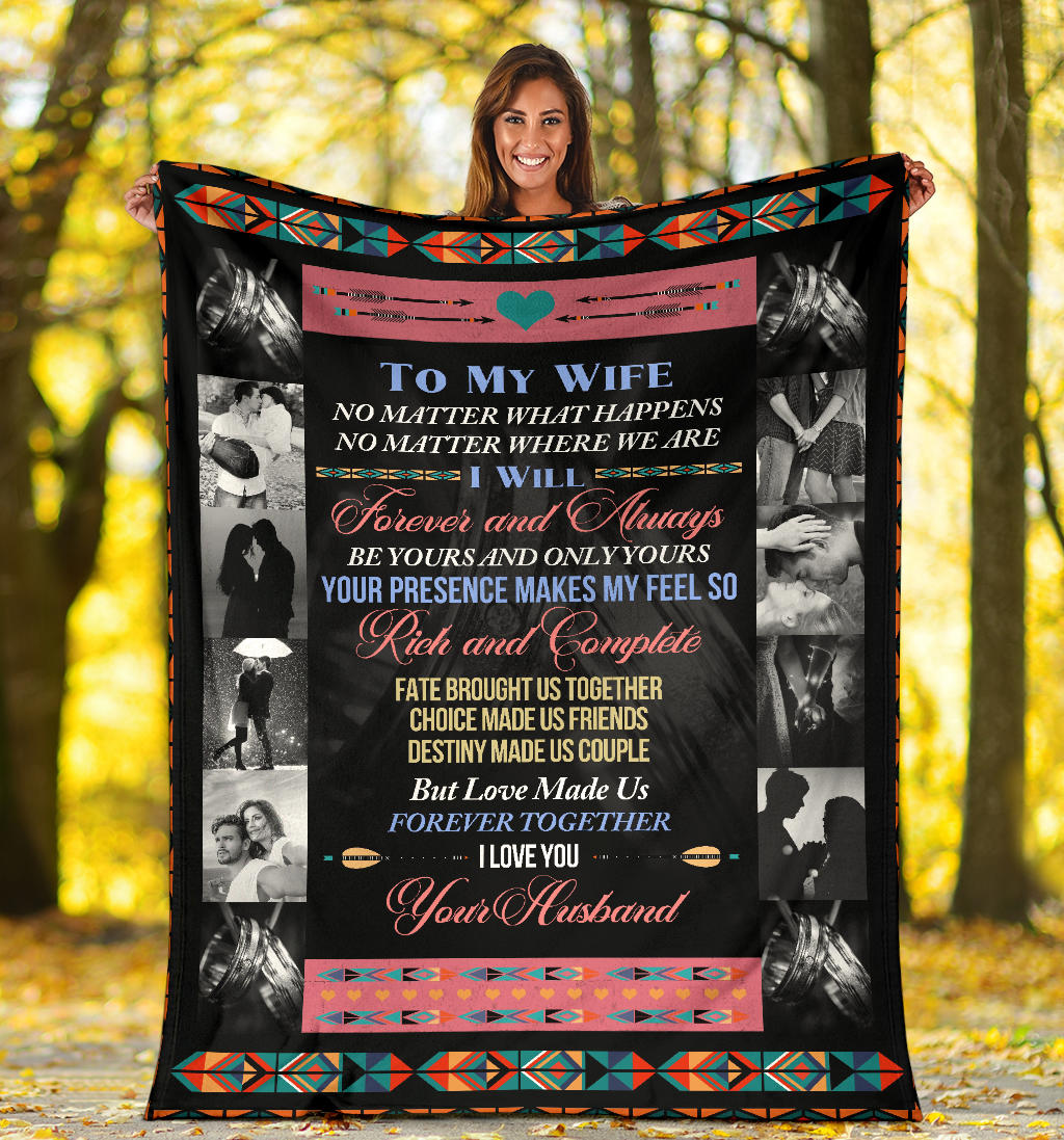 Personalized Blanket Gift for Wife from Husband with Photo Upload - 8 Photos