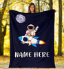Load image into Gallery viewer, Personalized Name Astronaut Blanket for Boys, Kids