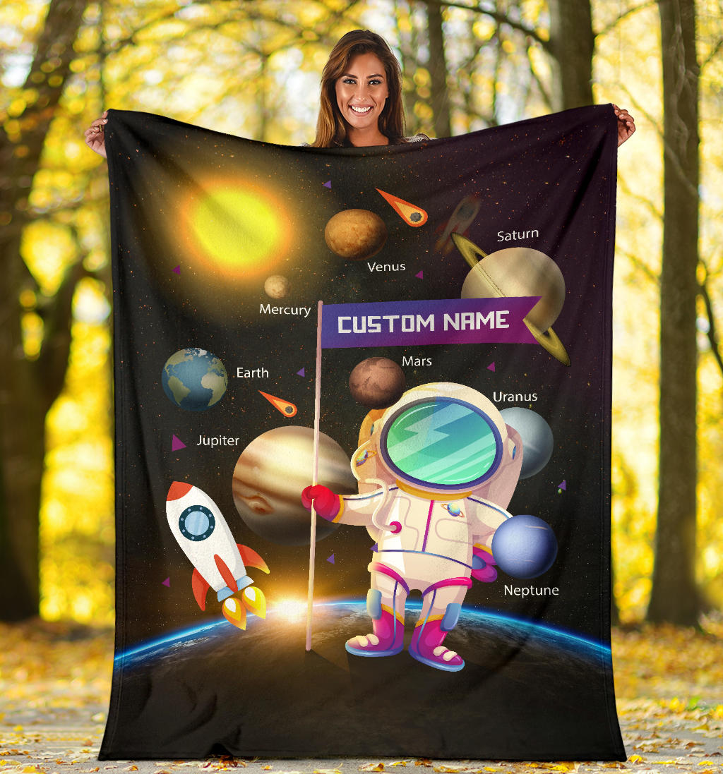 Personalized Name Solar System, Planets Blanket