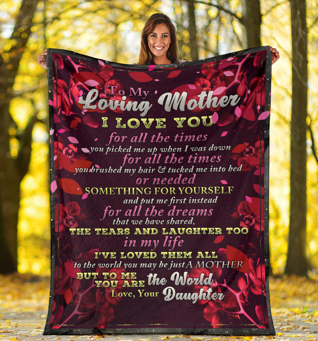 To My Loving Mother Blanket Gift from Daughter