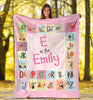Load image into Gallery viewer, Personalized Name ABC Blanket for Babies &amp; Girls