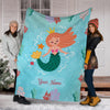 Personalized Name Mermaid Blanket for Girls